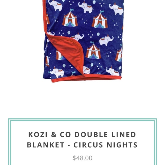 Kozi&Co elephant circus ruffled doub layer blanket - Picture 2 of 2
